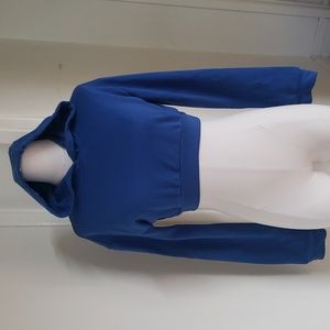Blue cropped hoodie